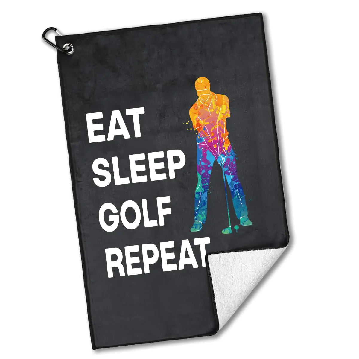 Eat Sleep Golf Repeat Golf Towel.
