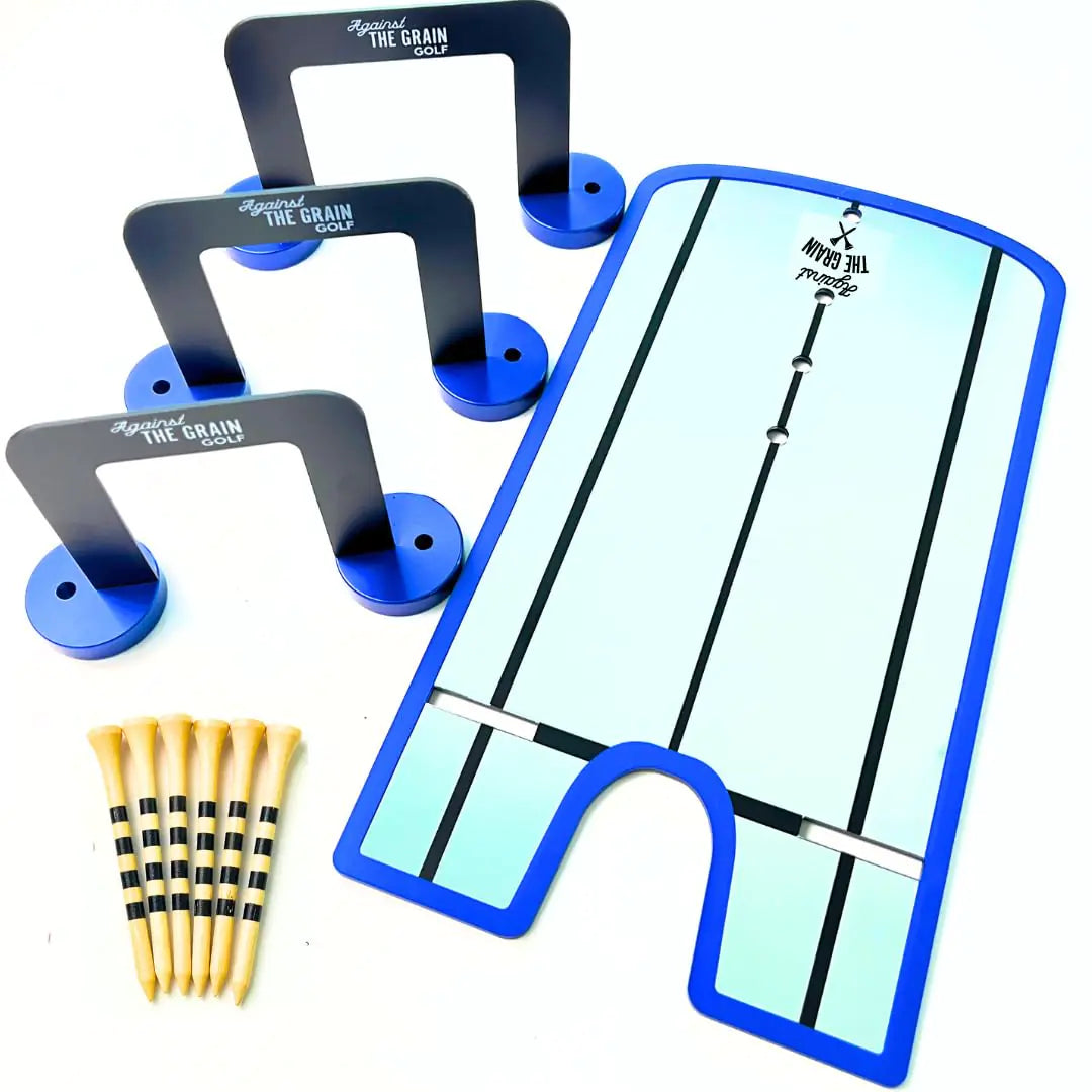 Golf Putting Alignment Mirrors, Gate and Tees Training Combo Pack