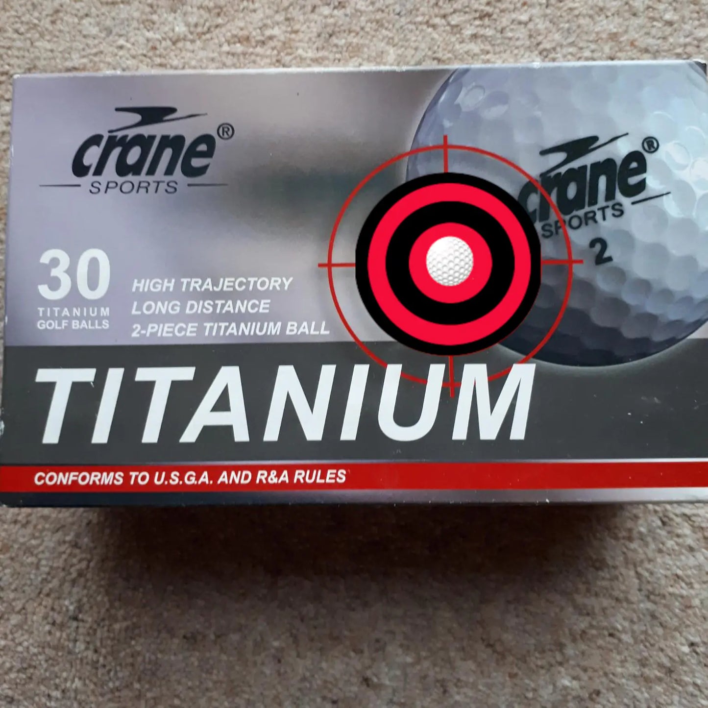CRANE Titanium Soft Distance Golf Balls (3 pack x 10 = 30 Balls )